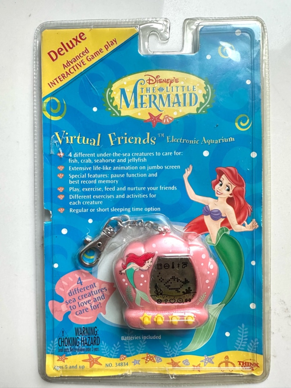 Disney vintage Little Mermaid Virtual Friends Electronic Aquarium NEW Ariel